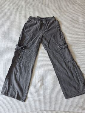 stradivarius Gray Women's Cargo Pants with Elastic Waist